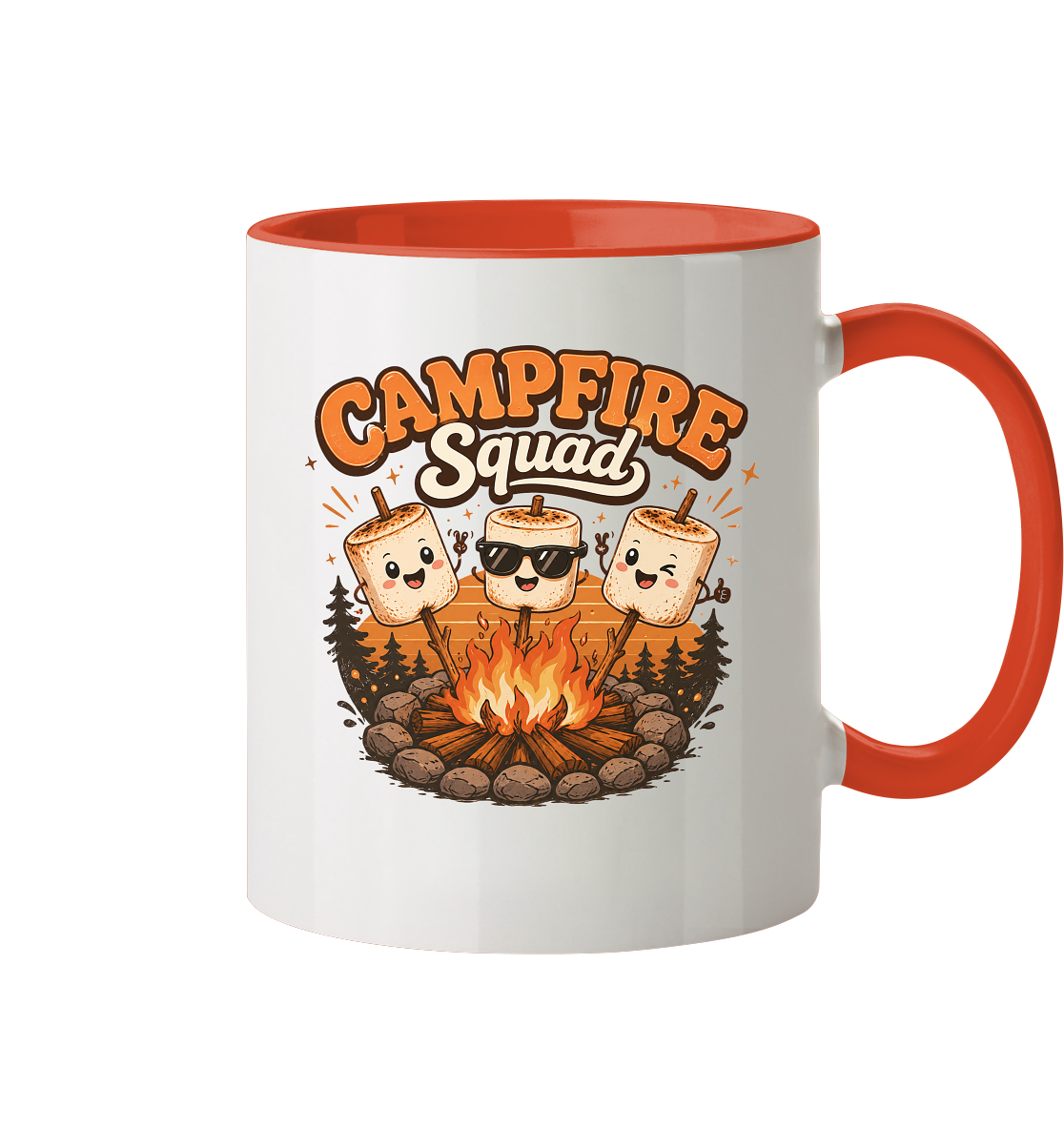 Clever Outdoor Campfire Squad - Tasse zweifarbig