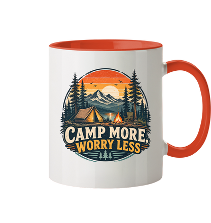 Clever Outdoor Camp More Worry Less - Tasse zweifarbig