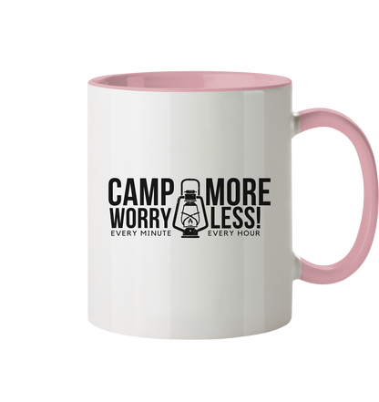 Clever Outdoor Camp More Worry Less  - Tasse zweifarbig