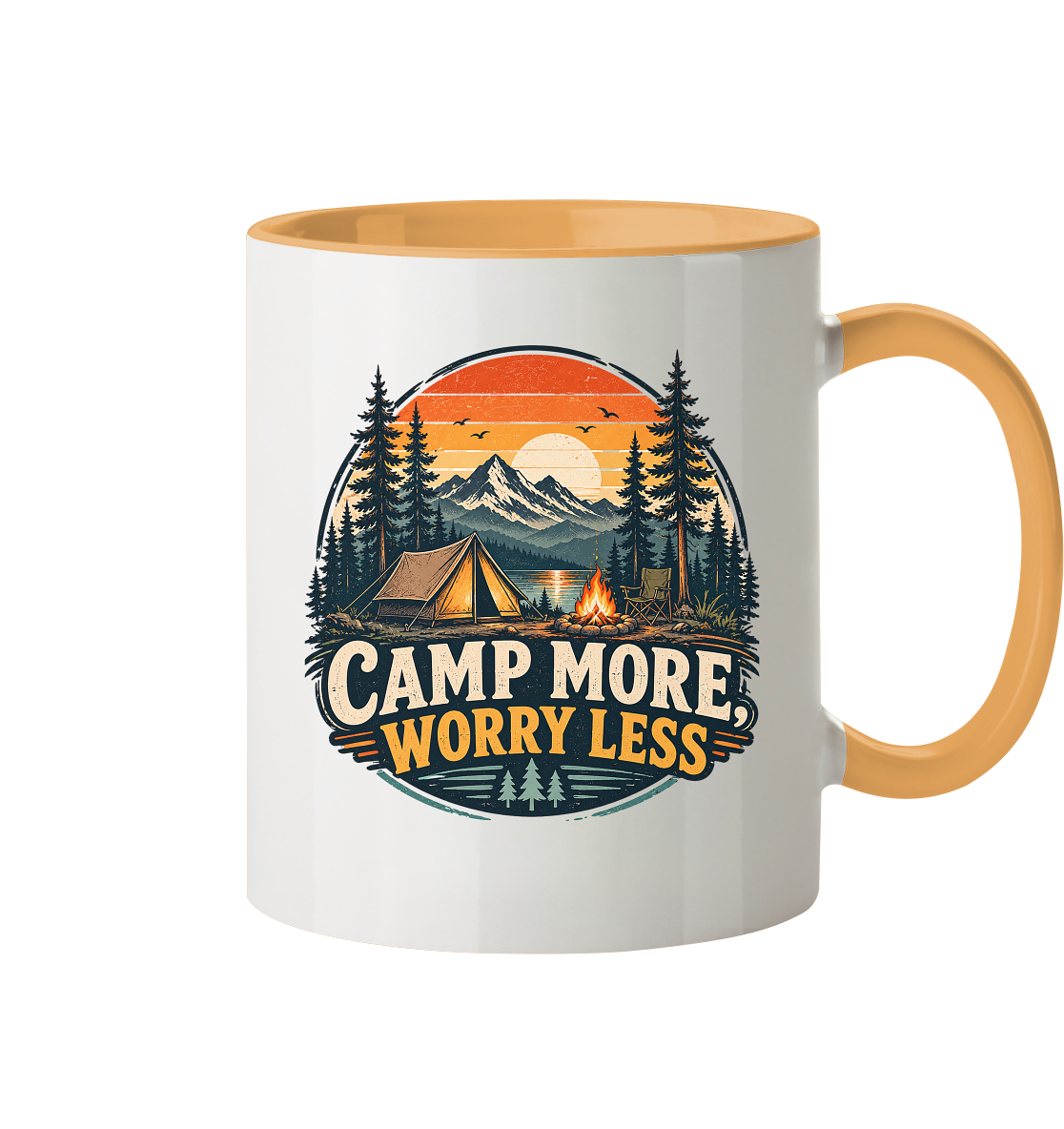 Clever Outdoor Camp More Worry Less - Tasse zweifarbig