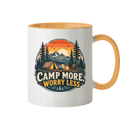 Clever Outdoor Camp More Worry Less - Tasse zweifarbig