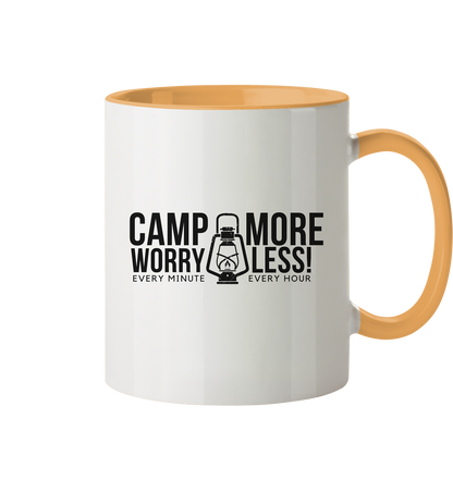 Clever Outdoor Camp More Worry Less  - Tasse zweifarbig
