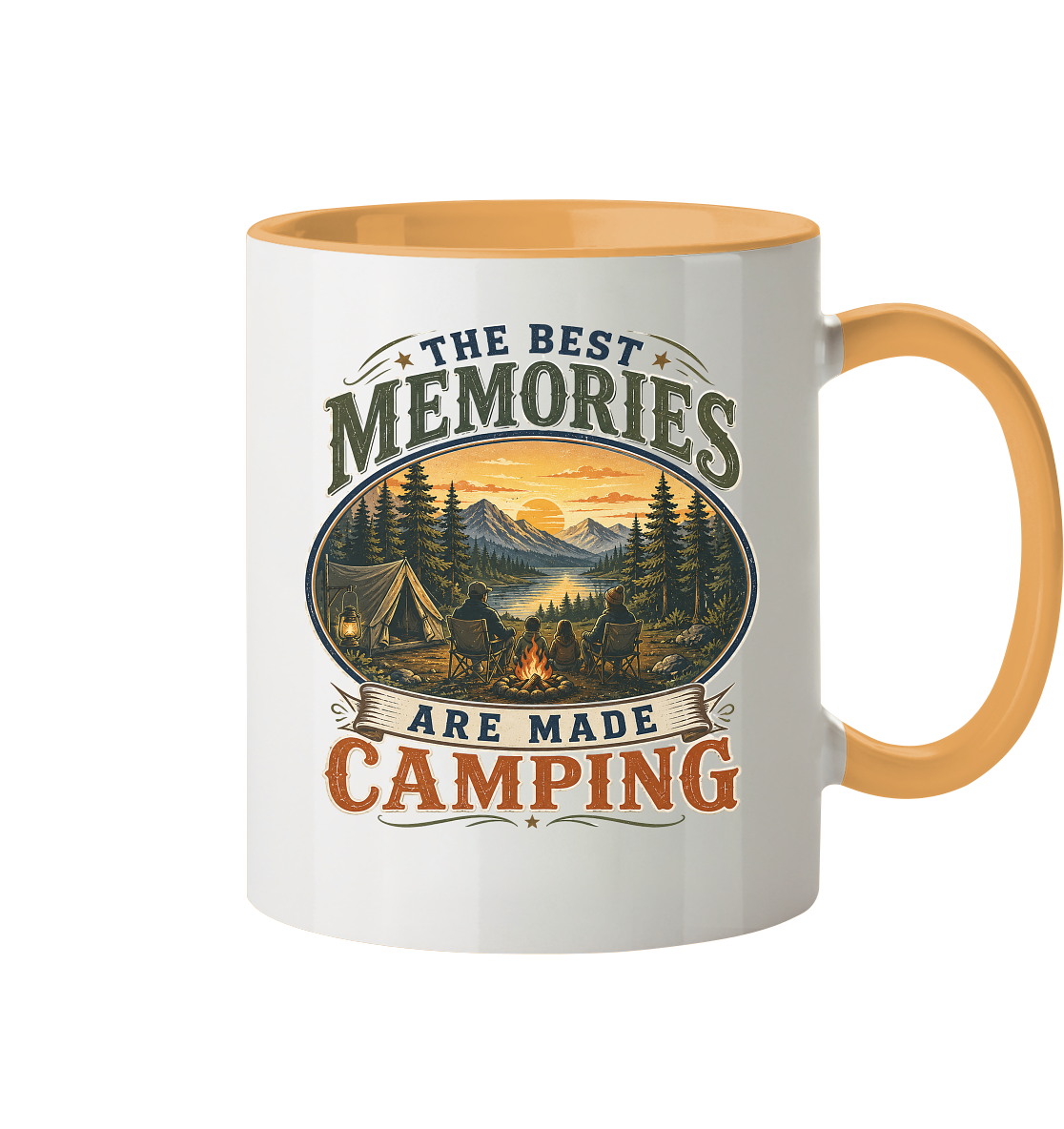 Clever Outdoor The Best Memories Are Made Camping - Tasse zweifarbig