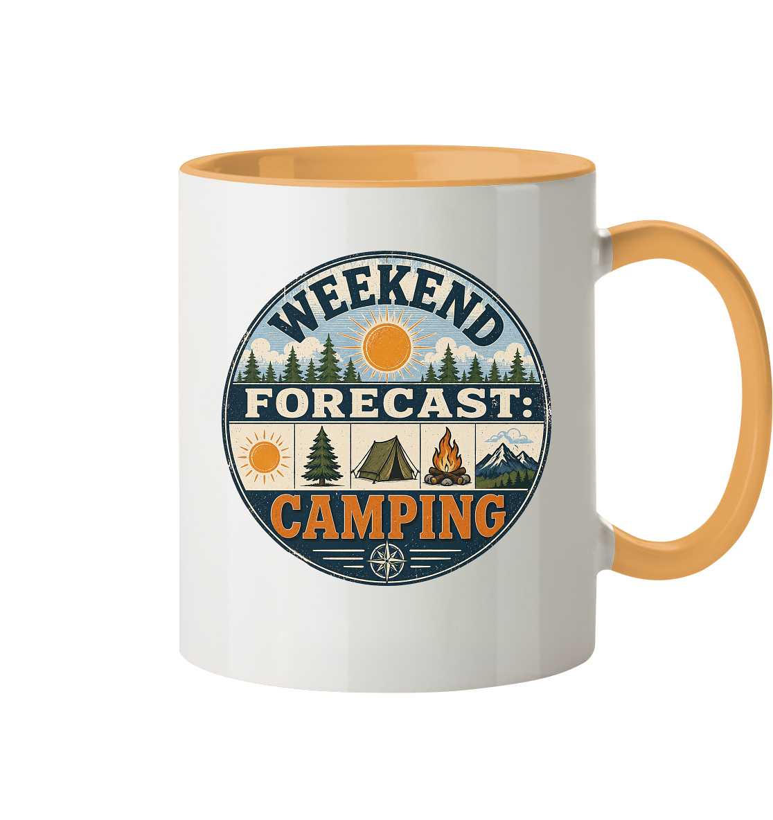 Clever Outdoor Weekend Forecast Camping - Tasse zweifarbig