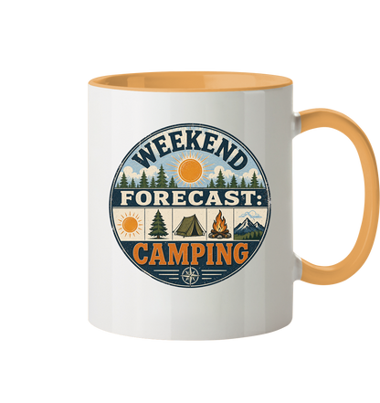 Clever Outdoor Weekend Forecast Camping - Tasse zweifarbig