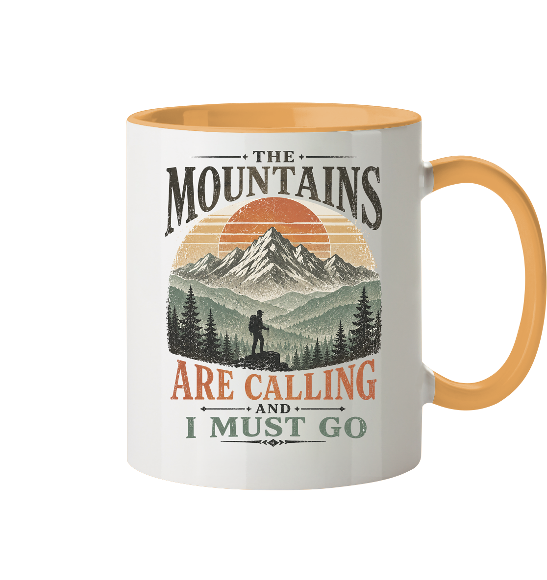 Clever Outdoor The Mountains Are Calling And I Must Go - Tasse zweifarbig