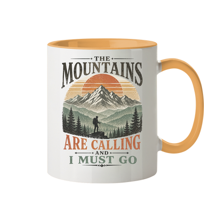 Clever Outdoor The Mountains Are Calling And I Must Go - Tasse zweifarbig