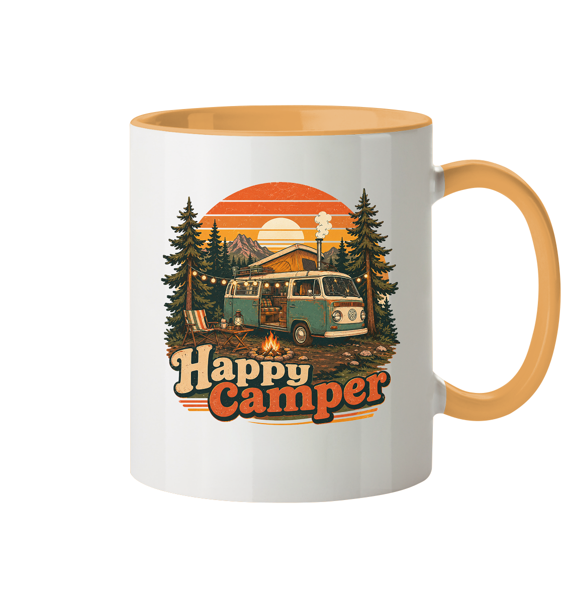 Clever Outdoor Happy Camper - Tasse zweifarbig