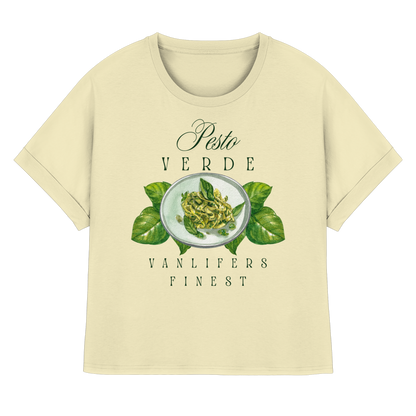 Clever Outdoor Pesto Verde - Womens Organic Rolled Sleeves T-Shirt