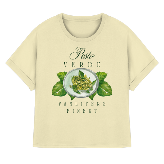 Clever Outdoor Pesto Verde - Womens Organic Rolled Sleeves T-Shirt - clever-outdoor.de