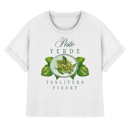 Clever Outdoor Pesto Verde - Womens Organic Rolled Sleeves T-Shirt