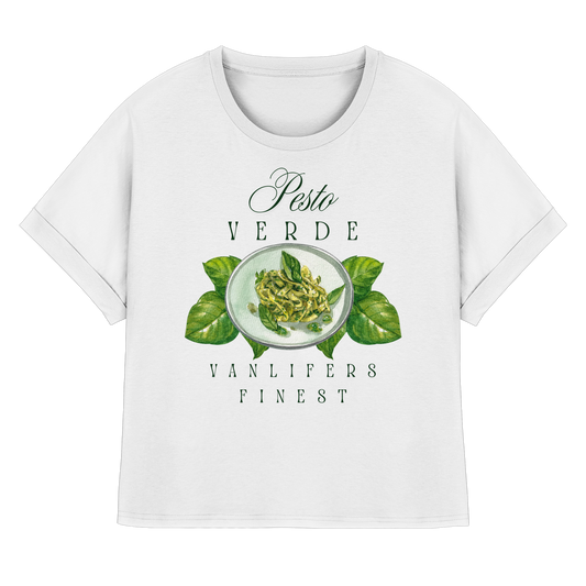 Clever Outdoor Pesto Verde - Womens Organic Rolled Sleeves T-Shirt - clever-outdoor.de