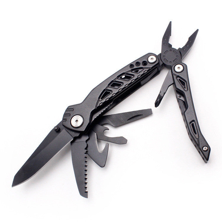 Outdoor Multifunktionswerkzeug aus Edelstahl 7-in-1 Multitool schwarz clever-outdoor