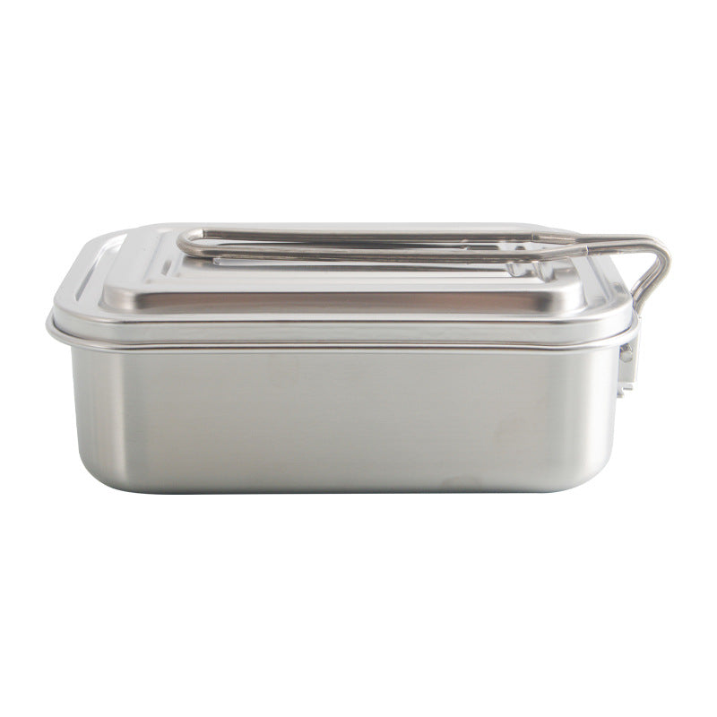 Outdoor Camping Lunchbox Brotdose Edelstahl 900ml silber clever-outdoor